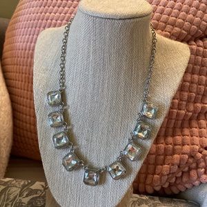 Retro Glam Square Cut Crystals Necklace